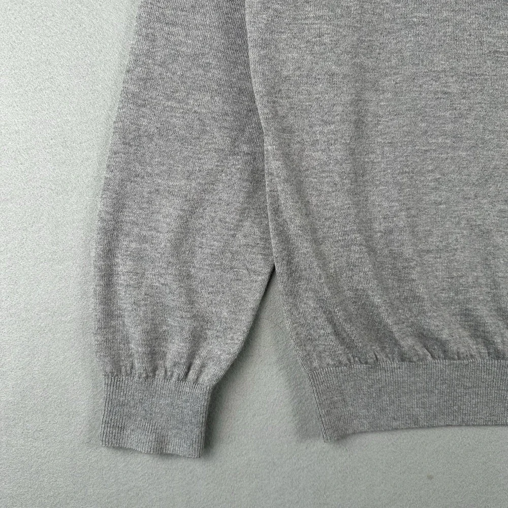 Fairway‎ & Greene 1/4 Zip Sweater Men's Large Gray Baruffa Merino Wool Pullover